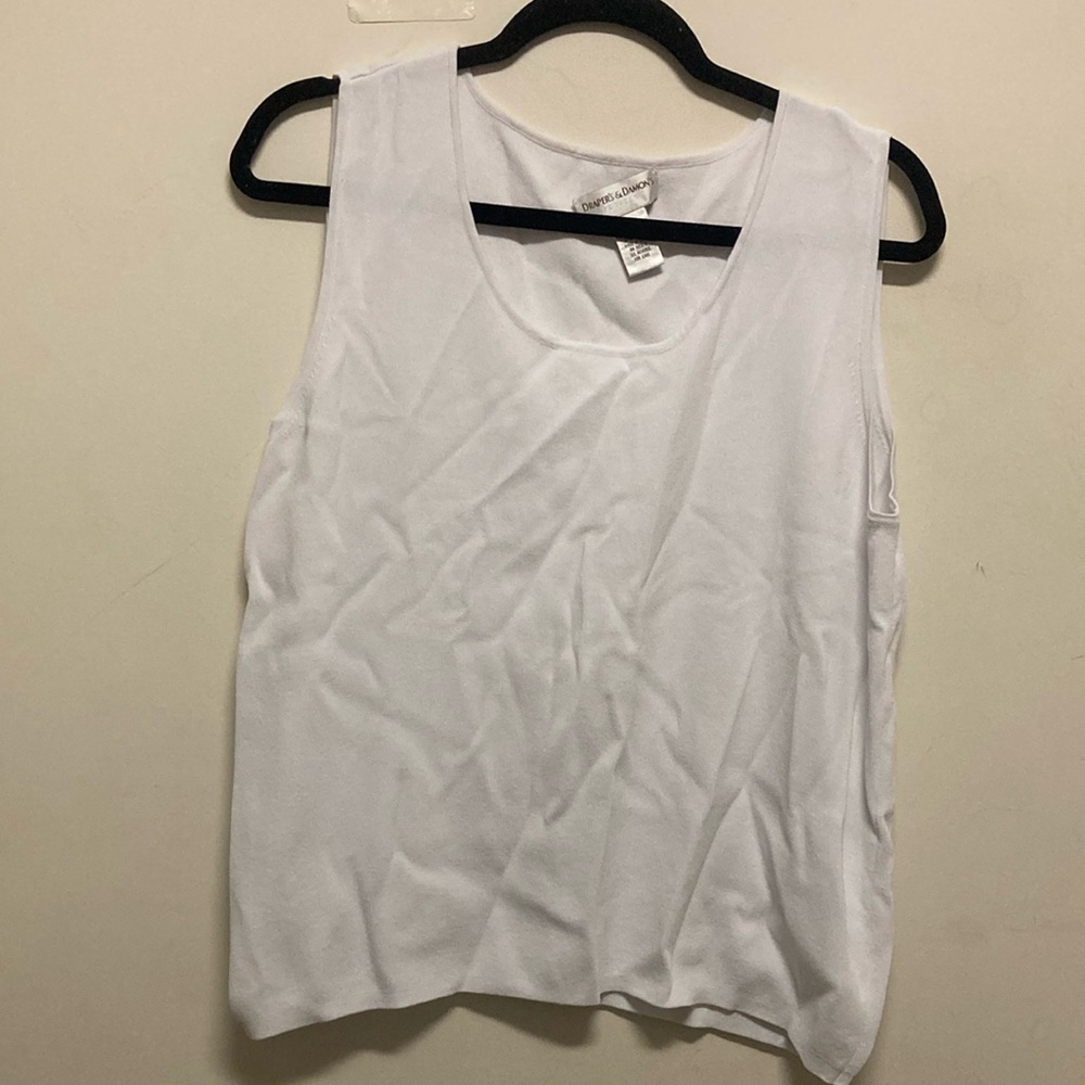 DRAPER’S & DAMON’S Petites/ White Sleeveless Top